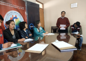 Miembros del Comité durante la reunión en Oruro Miembros del Comité durante la reunión en Oruro